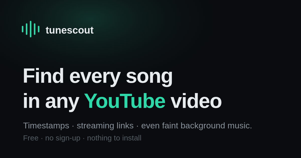 Shazam a YouTube Video Online | tunescout